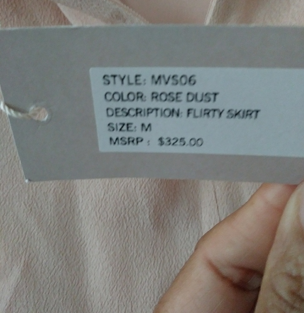 Marchesa Rose Flirty Short Skirt Dust Pink Size M - Picture 5 of 8